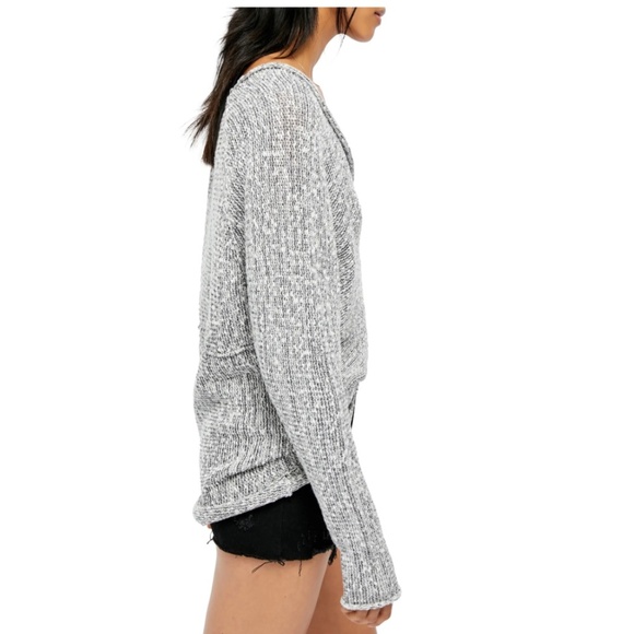 NWT FREE PEOPLE BRIGHT LIGHTS V- NECK SWEATER - S - Picture 5 of 17